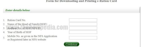 Delhi Ration Card Details