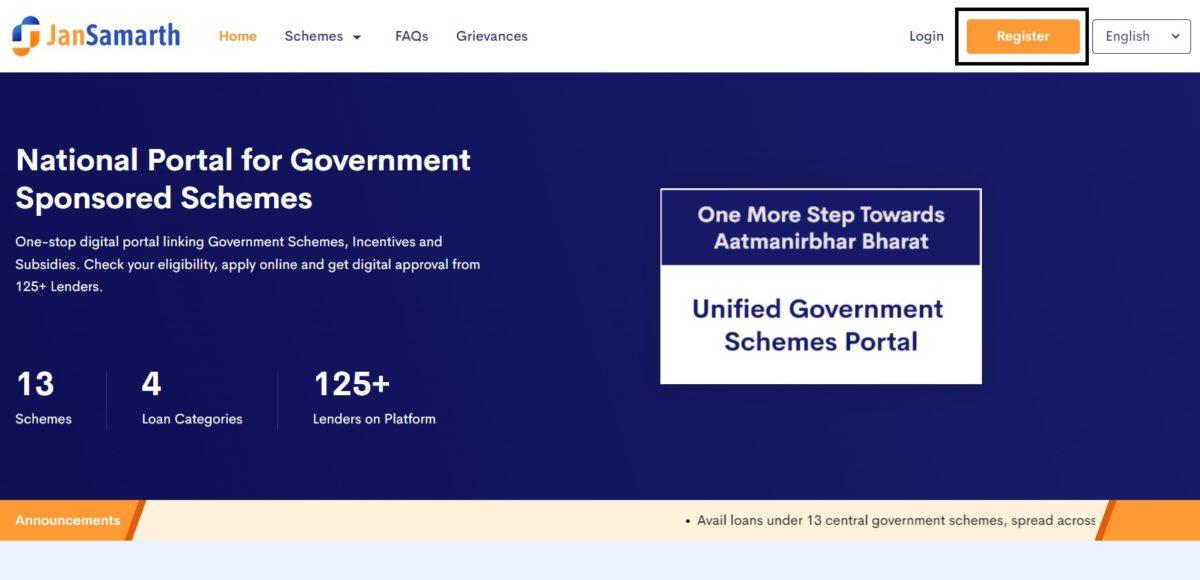 Jan Samarth Portal Registration