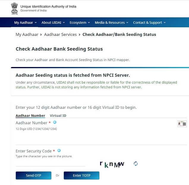 Bank DBT Status Check Bank Account DBT Enabled Status Check DBT Status Kaise Check kare