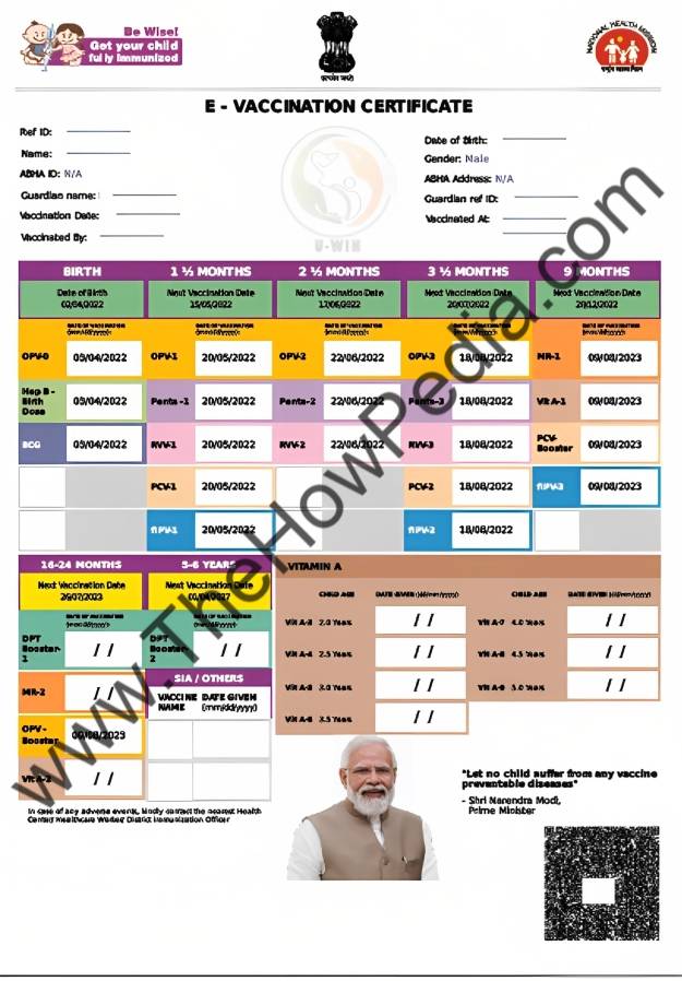 uwin certificate download uwin e vaccine certificate u win child vaccination certificate print online