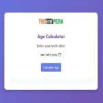 Age Calculator By Date Of Birth Age Calculator Year Date Of Birth Calculator