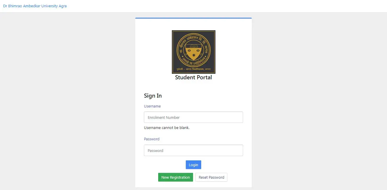 Samarth Portal Dbrau Login