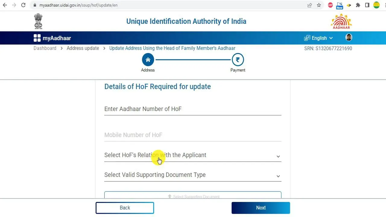 Aadhaar Address Update Update Address using the Head of Family Member's Aadhaar Aadhaar Card Address Update Online